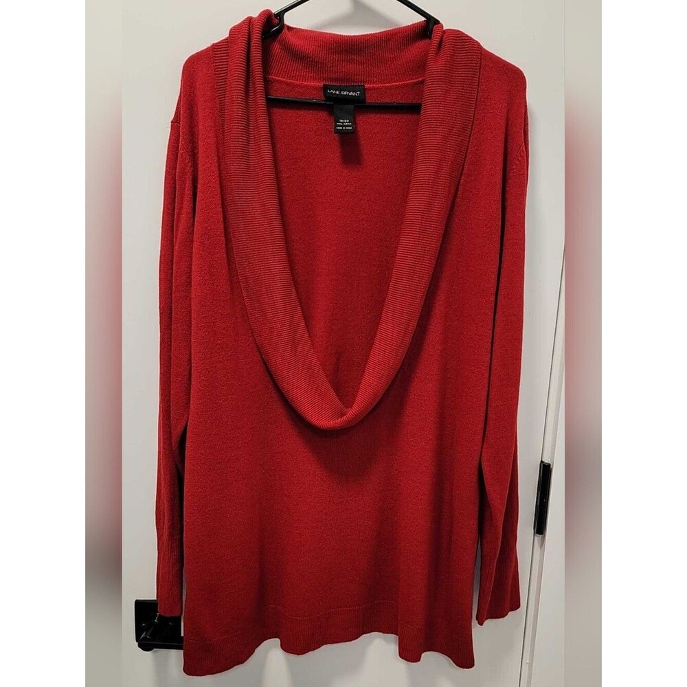 Lane Bryant Red Cowl Neck Sweater Size 18-20
